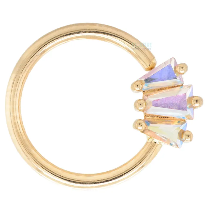 Buddha Jewelry Organics Rings Gemma Seamless Ring in Gold with Mercury Mist Topaz