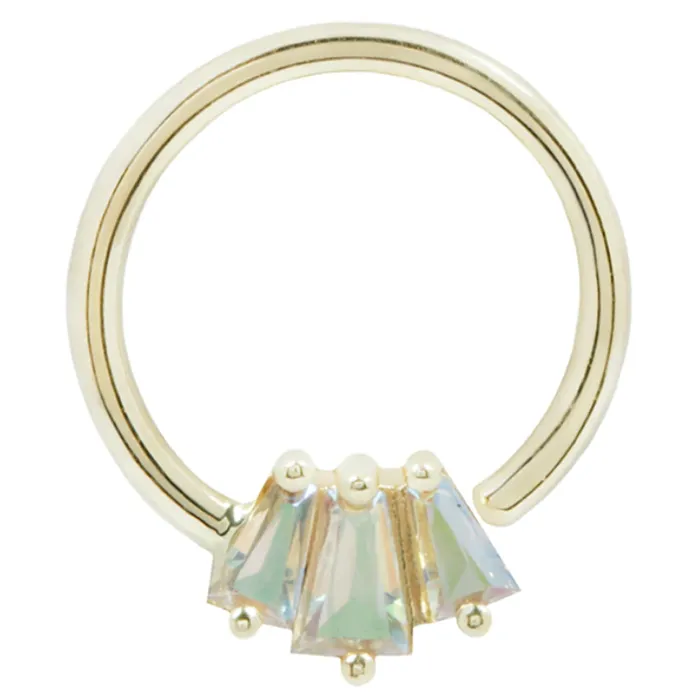 Buddha Jewelry Organics Rings Gemma Seamless Ring in Gold with Mercury Mist Topaz