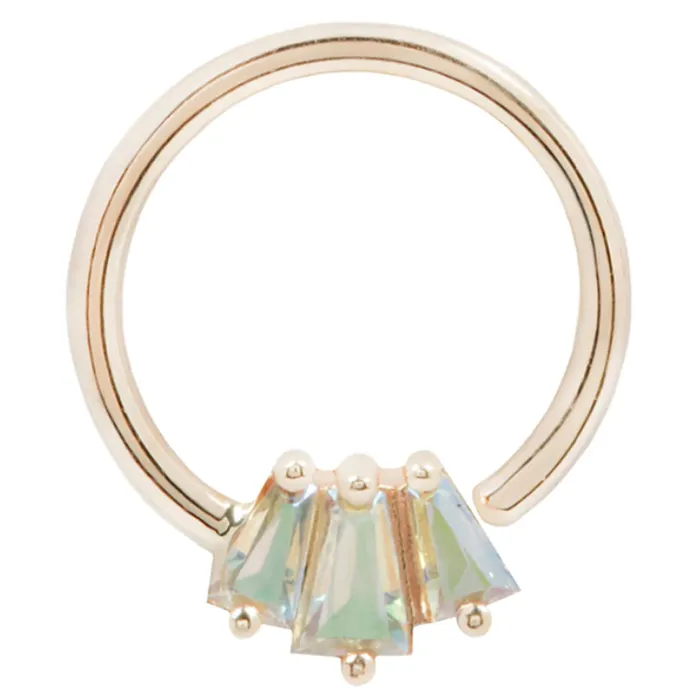 Buddha Jewelry Organics Rings Gemma Seamless Ring in Gold with Mercury Mist Topaz