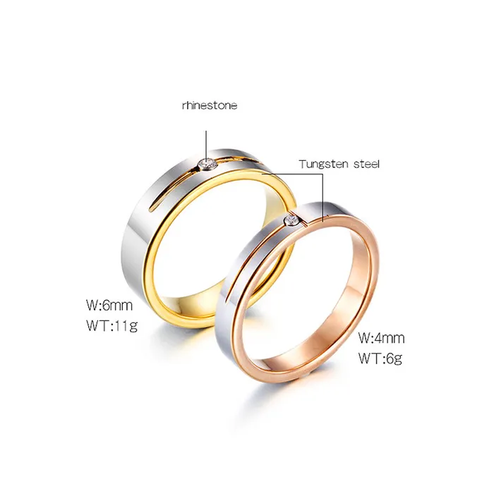 Butterscotch Tungsten Couple Rings Earrings