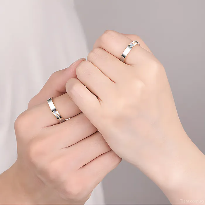 Butterscotch Tungsten Couple Rings Earrings