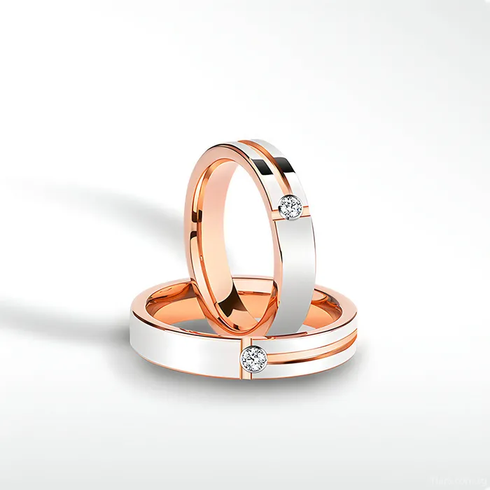 Butterscotch Tungsten Couple Rings Earrings