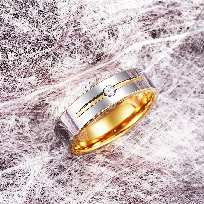Butterscotch Tungsten Couple Rings Earrings