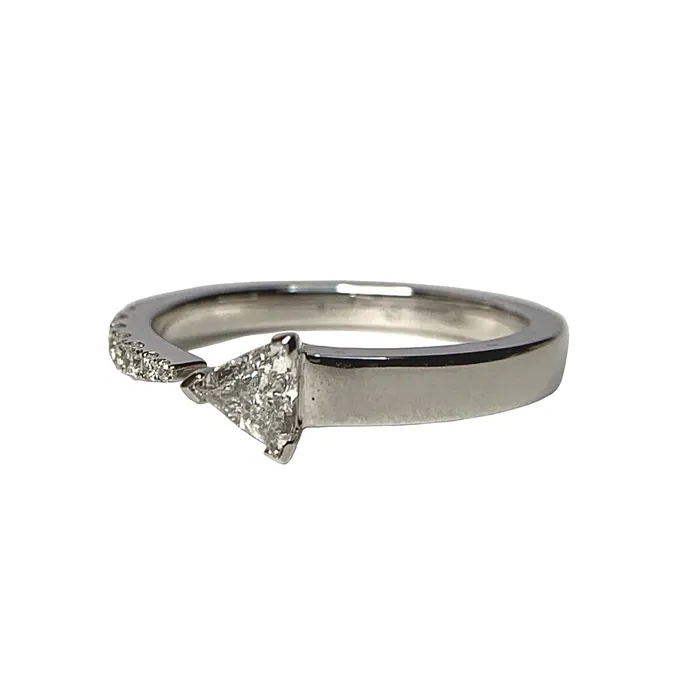 Cherie Dori Rings Diamond Triangle Ring