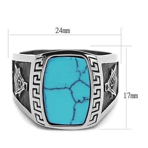 CJE3044 Wholesale Mens Stainless Steel High polished Synthetic Sea Blue Masonic Ring Green Rings CJE3044 Wholesale Mens Stainless Steel High polished Synthetic Sea Blue Masonic Ring Green Rings