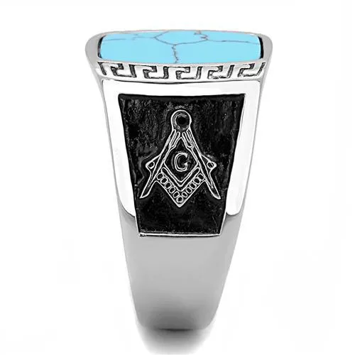 CJE3044 Wholesale Mens Stainless Steel High polished Synthetic Sea Blue Masonic Ring Green Rings CJE3044 Wholesale Mens Stainless Steel High polished Synthetic Sea Blue Masonic Ring Green Rings