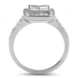 CJE3137 Wholesale Womens Stainless Steel Clear AAA Grade CZ Ring Green Rings CJE3137 Wholesale Womens Stainless Steel Clear AAA Grade CZ Ring Green Rings