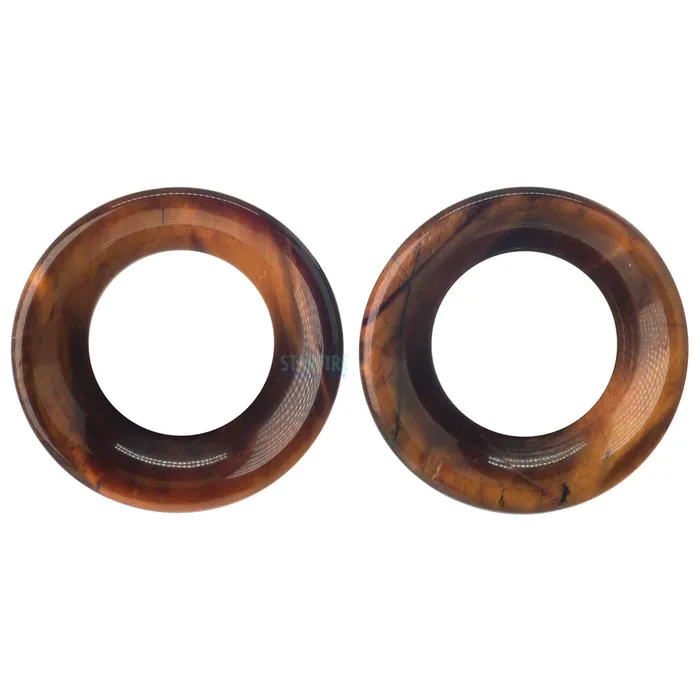 Diablo Organics Earrings Stone Eyelets Red Tigers Eye