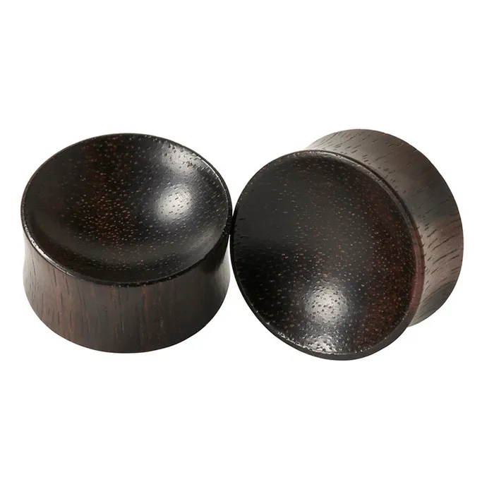 Diablo Organics Rings Concave Wood Plugs Black Ebony