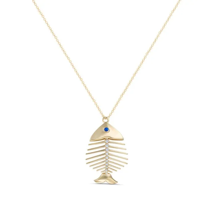 Diamond Fish Pendant Alexis Jae Necklaces