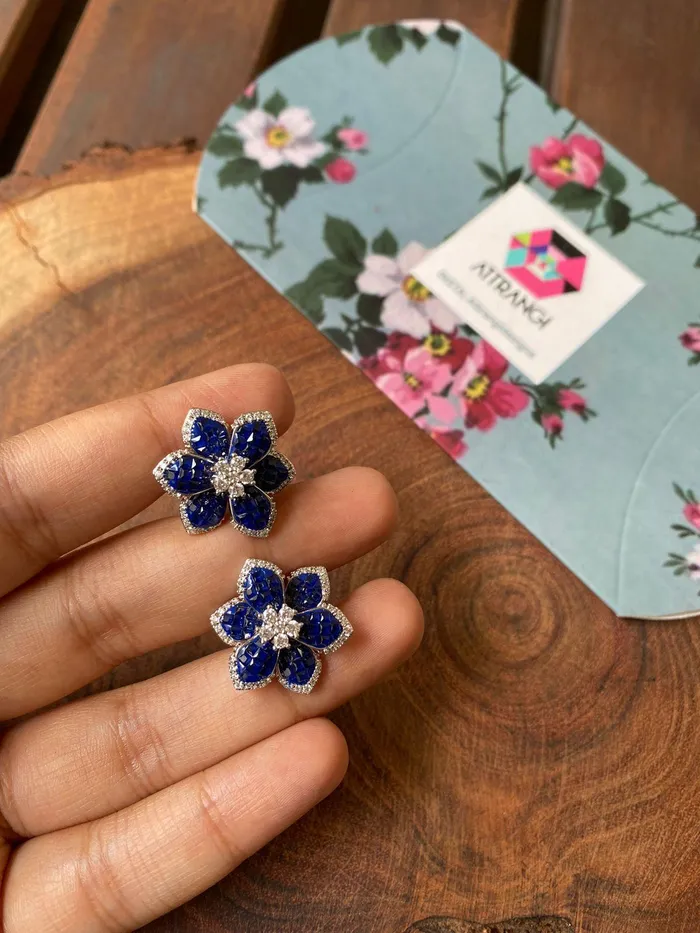Diana Invisible Setting Earrings Diamond Studs Attrangi Earrings