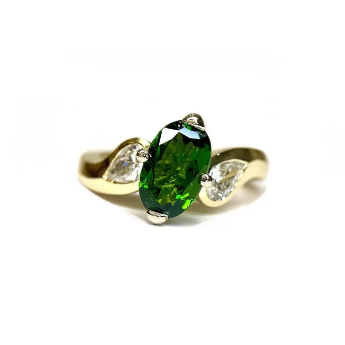 Donald Haack Diamonds Rings Chrome Diopside Diamond Ring