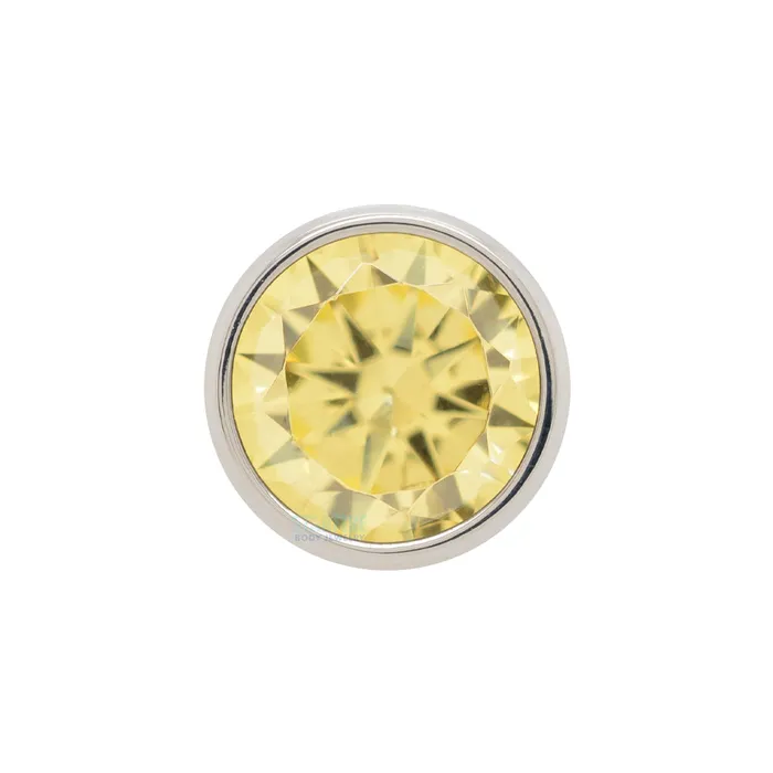 Earrings Anatometal 4mm BezelSet BrilliantCut Gem on Flatback