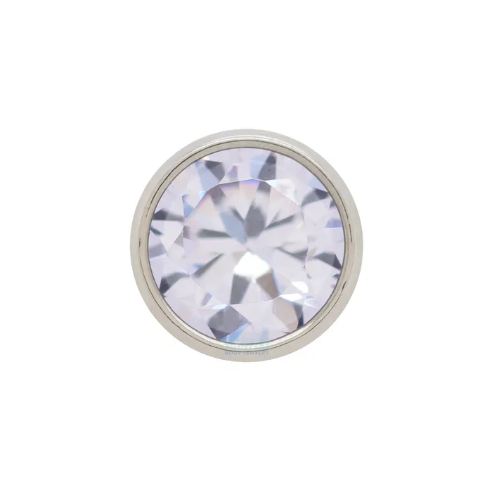 Earrings Anatometal 4mm BezelSet BrilliantCut Gem on Flatback