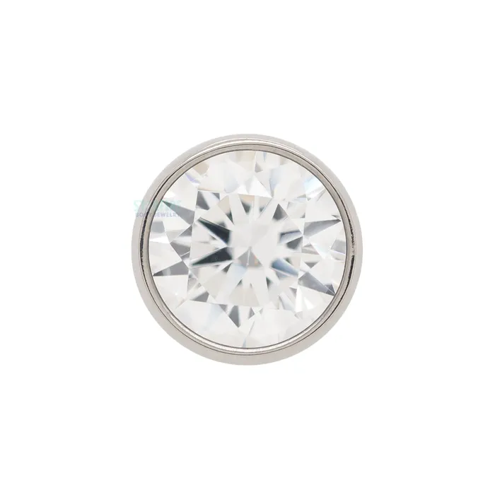 Earrings Anatometal 4mm BezelSet BrilliantCut Gem on Flatback