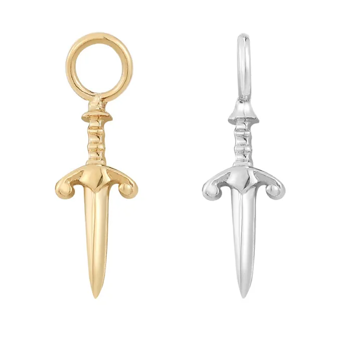 Earrings Blade Charm in Gold Buddha Jewelry Organics