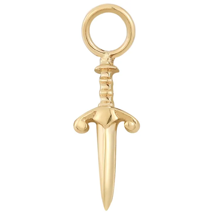 Earrings Blade Charm in Gold Buddha Jewelry Organics