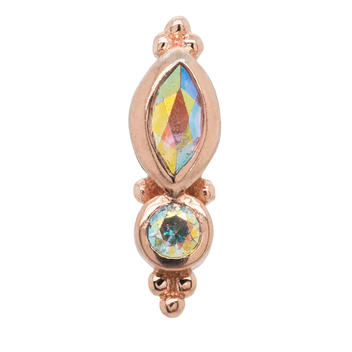 Earrings Body Vision BVLA Mai Marquise Threaded End in Gold with Mercury Mist Topaz Earrings Body Vision BVLA Mai Marquise Threaded End in Gold with Mercury Mist Topaz