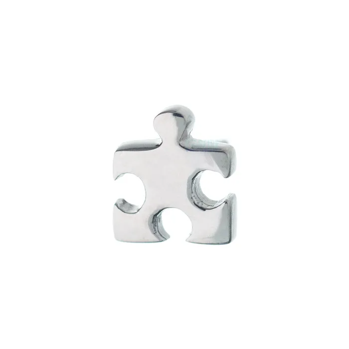Earrings Body Vision BVLA threadless Puzzle Piece Pin in Gold