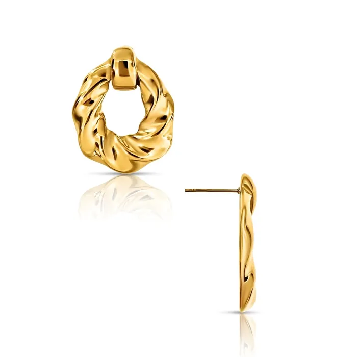 Earrings Ellie Vail Colter Twist Knocker Earring
