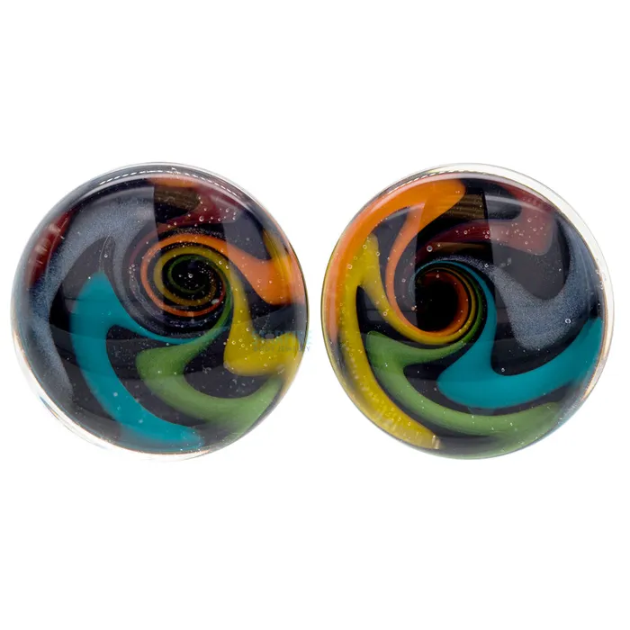 Earrings Glasswear Studios Wig Wag Glass Plugs