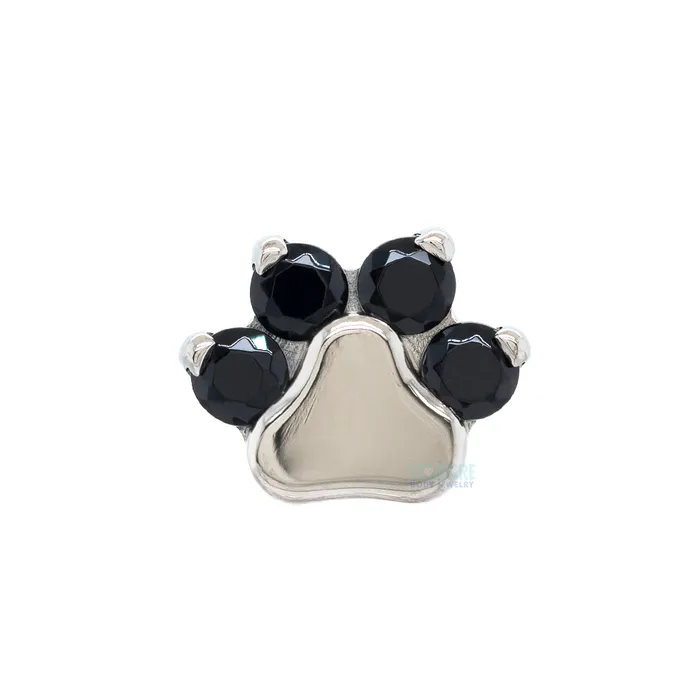 Earrings Industrial Strength IS Faceted Gem Paw Print on Flatback