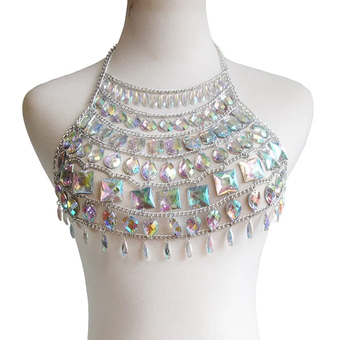 Earrings Iridescent Gem Body Jewelry Halter Top THE LUMi SHOP