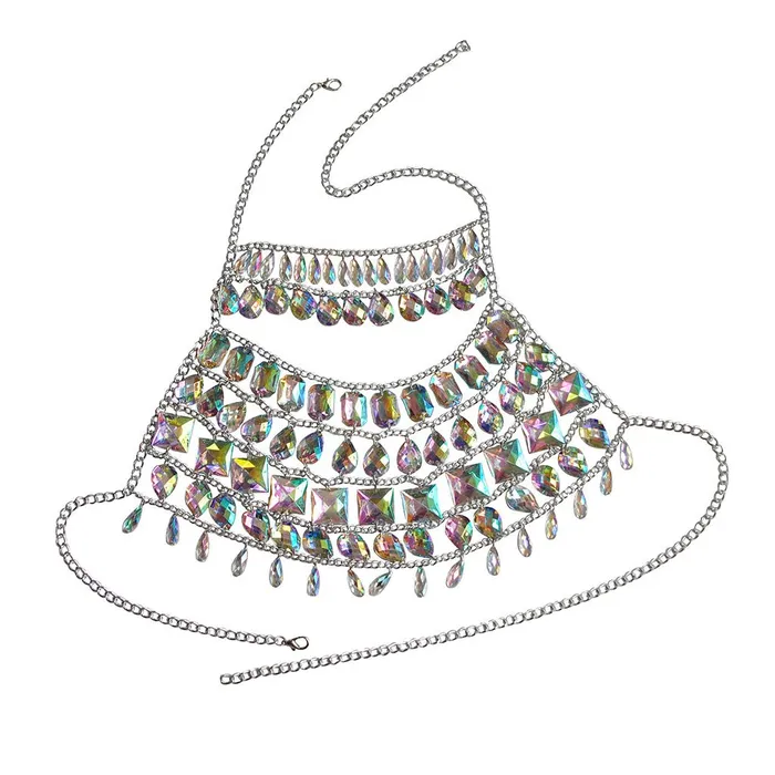 Earrings Iridescent Gem Body Jewelry Halter Top THE LUMi SHOP