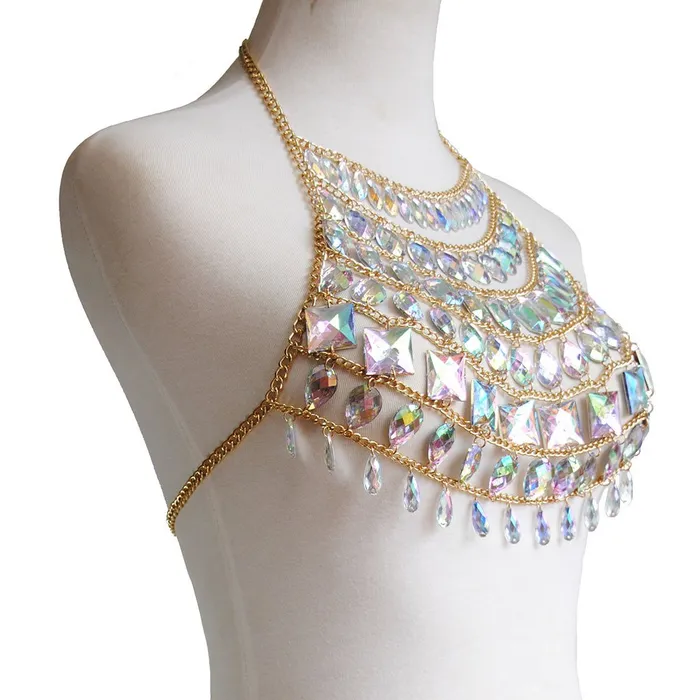Earrings Iridescent Gem Body Jewelry Halter Top THE LUMi SHOP