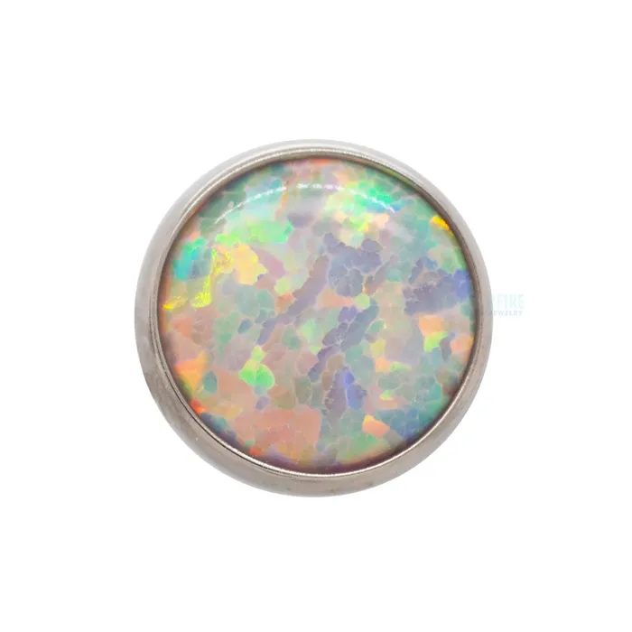 Earrings Peoples Jewelry threadless 5mm BezelSet Opal Cabochon End
