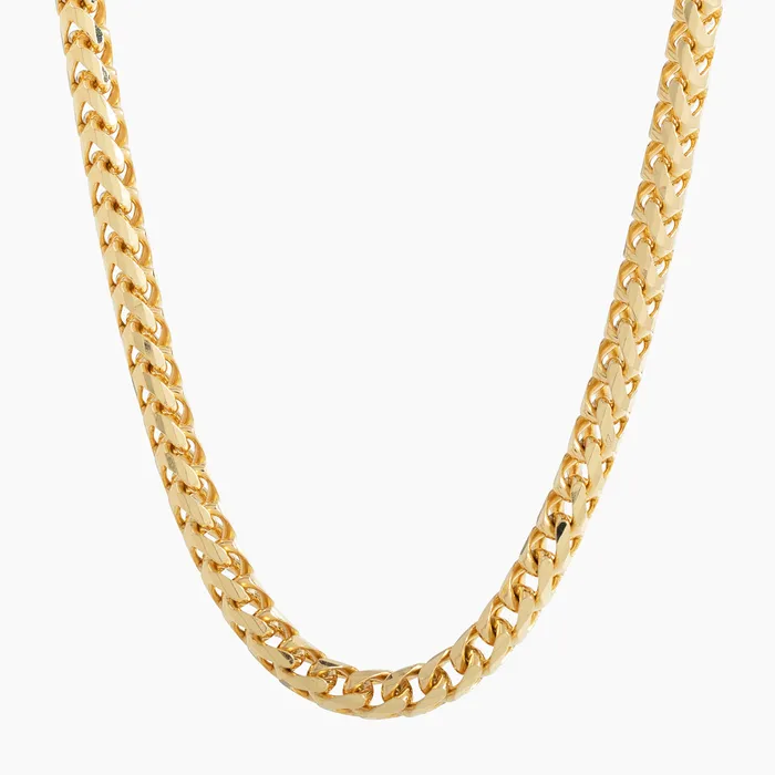 Earrings Proclamation Jewelry 5mm Diamond Cut Franco Chain 18k Yellow Gold