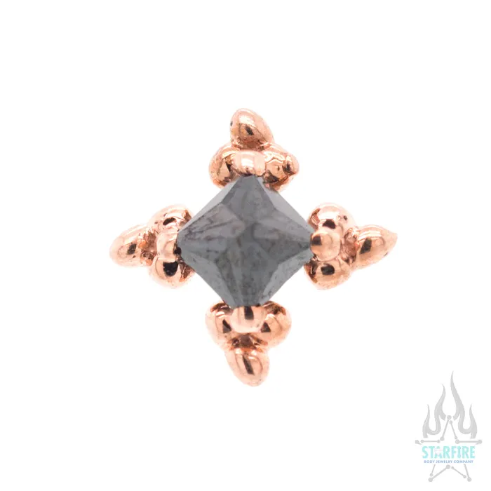 Earrings Tawapa threadless Moonlight Pin in Gold with Gemstone