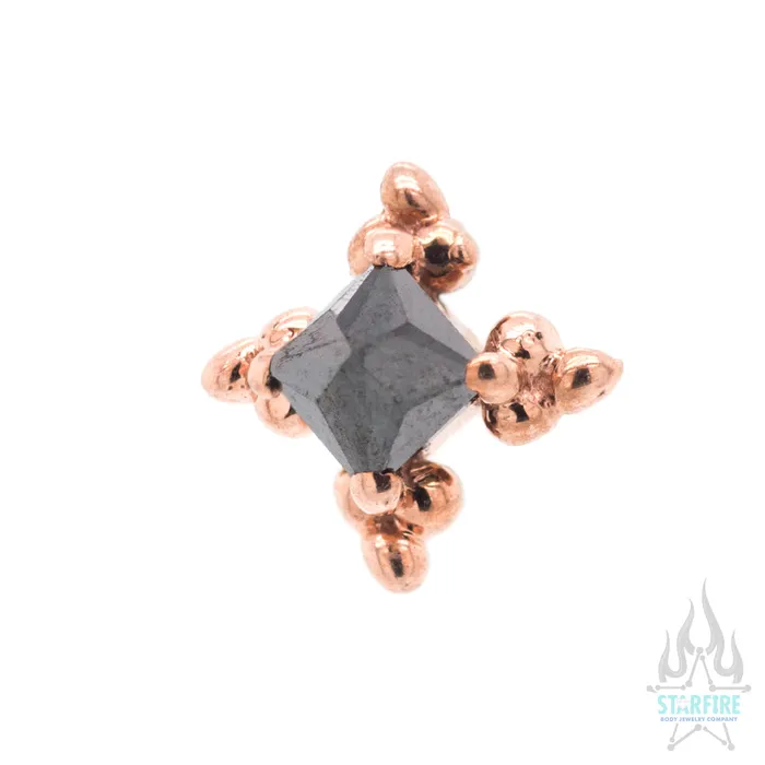 Earrings Tawapa threadless Moonlight Pin in Gold with Gemstone