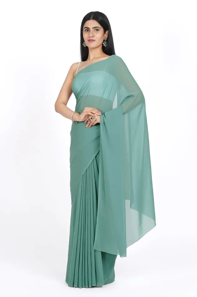 Earrings Teejh Kusumita Georgette Saree Teejh