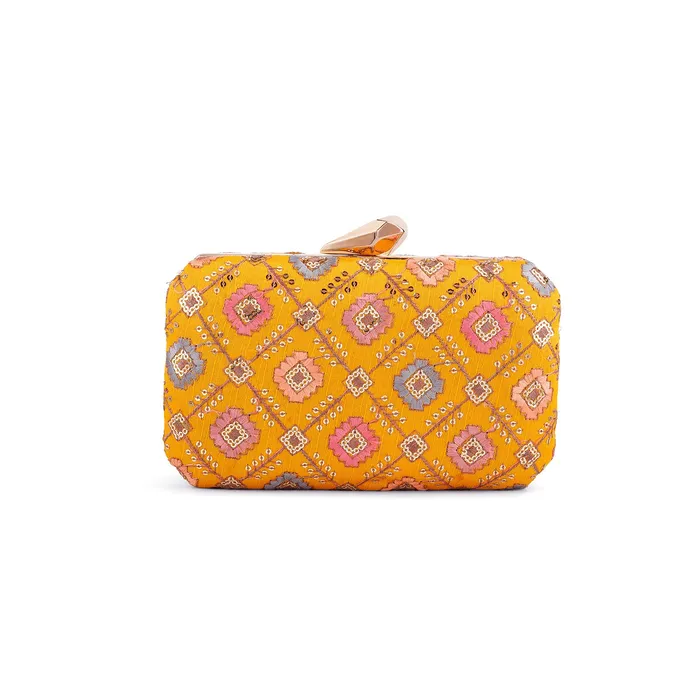 Earrings Teejh Teejh Minakshi Phulkari Threadwork Clutch