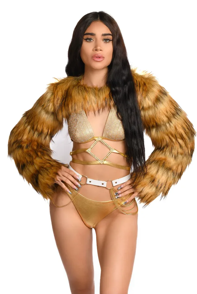 Earrings THE LUMI SHOP Gold Bear Puffy Arm Sleeves