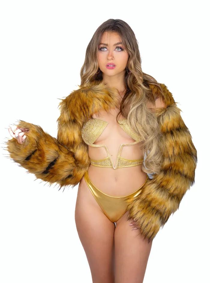 Earrings THE LUMI SHOP Gold Bear Puffy Arm Sleeves