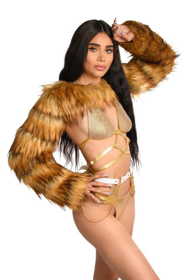 Earrings THE LUMI SHOP Gold Bear Puffy Arm Sleeves
