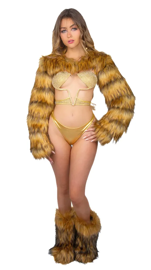 Earrings THE LUMI SHOP Gold Bear Puffy Arm Sleeves