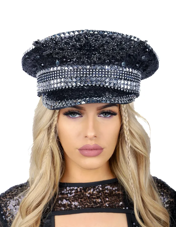 Earrings THE LUMI SHOP Midnight Rhinestone Festival Hat