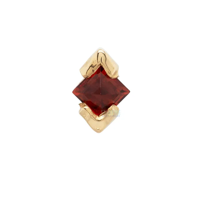 Earrings threadless Eve Pin in Gold with Gemstone Tawapa