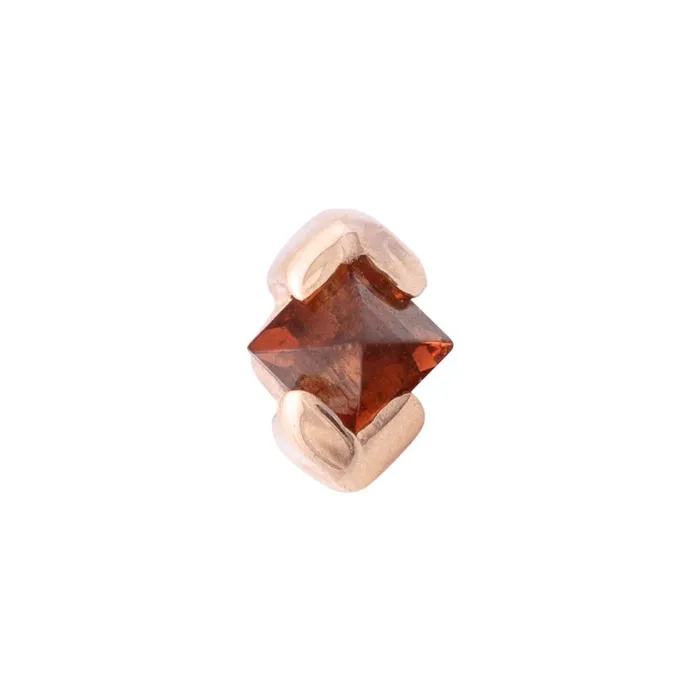 Earrings threadless Eve Pin in Gold with Gemstone Tawapa