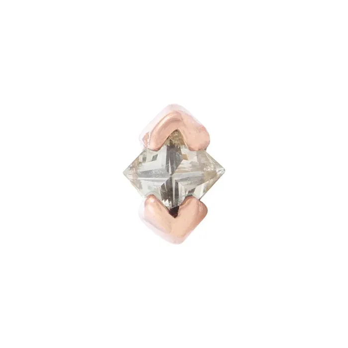 Earrings threadless Eve Pin in Gold with Gemstone Tawapa