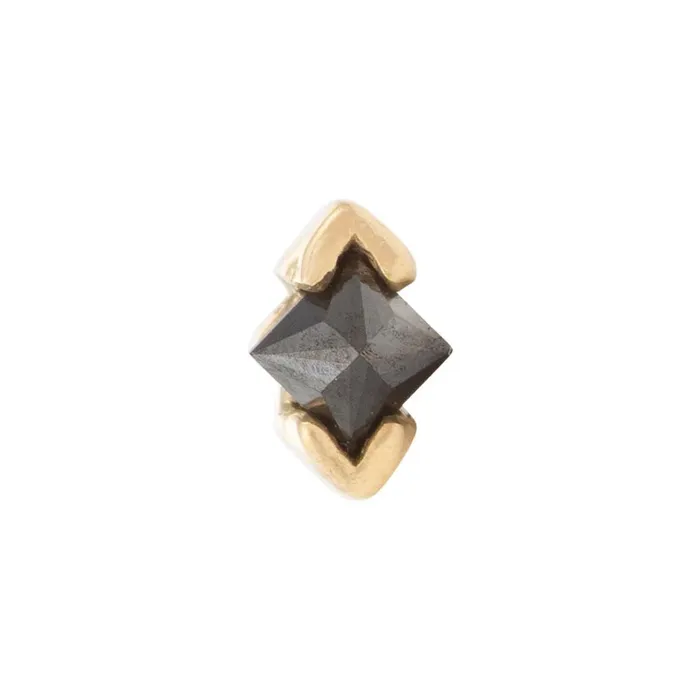 Earrings threadless Eve Pin in Gold with Gemstone Tawapa