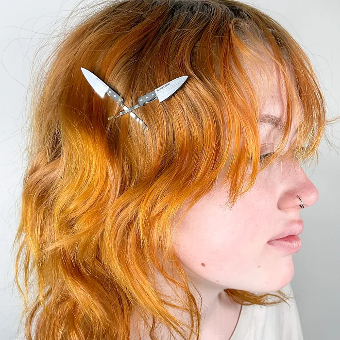 Earrings VincaUSA Chefs Knife Bobby Pins