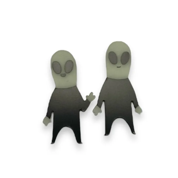 Earrings VincaUSA Cryptid Club Alien Earrings Glows in the dark