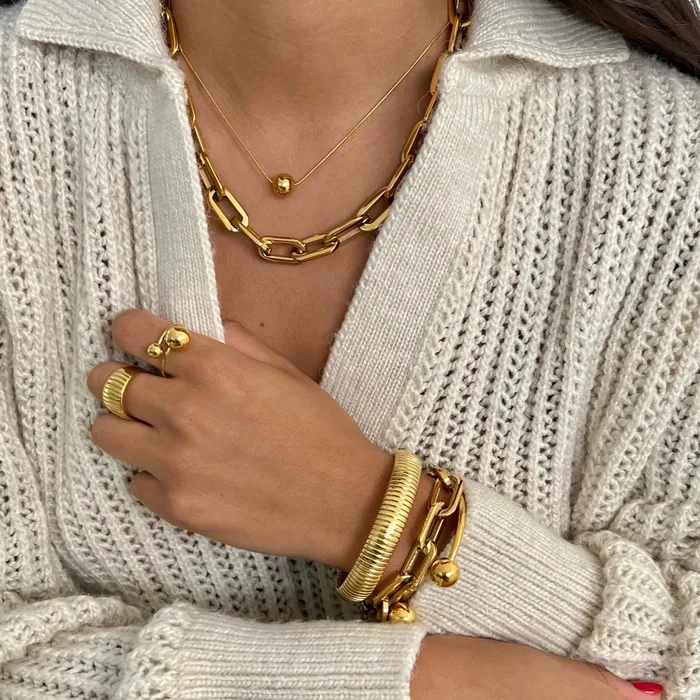 Ellie Vail Bracelets Talia Beaded Cuff Bracelet