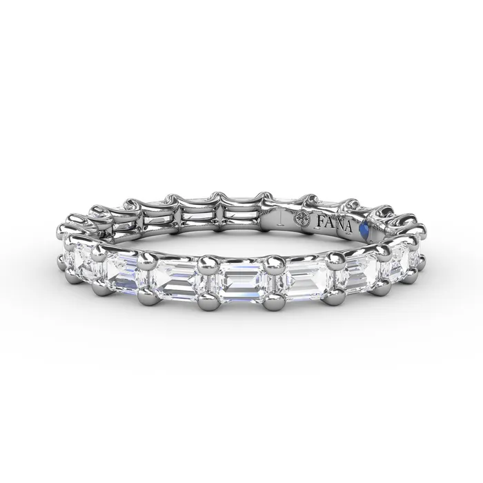 Fana Rings Emeraldcut Diamond Eternity Band 159ctw