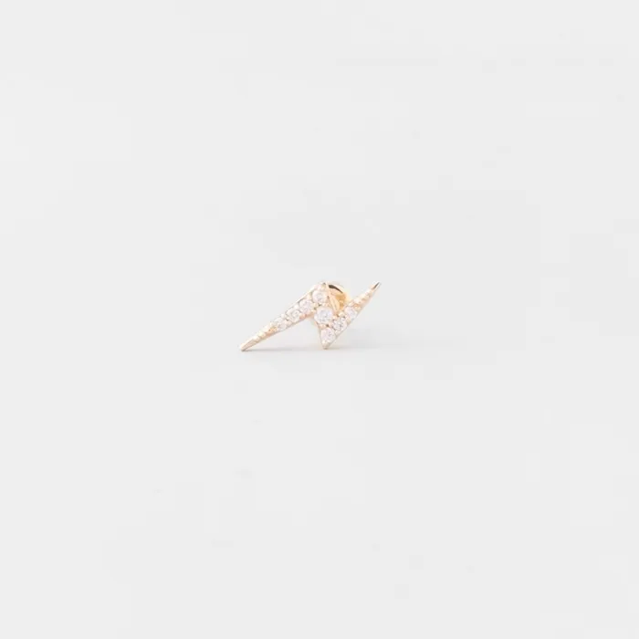 fejn PWD Earrings flash diamond helix stud solid gold
