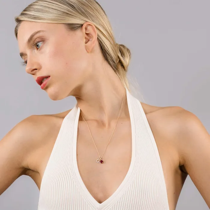 fejn PWD Necklaces birthstone necklace solid gold
